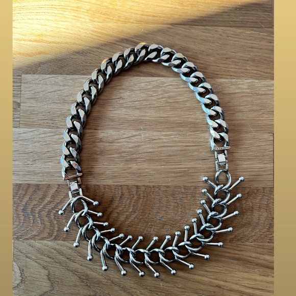 ALL SAINTS Thick 18” Chain Necklace in Silver/Steel - SOLD OUT EVERYWHERE - Picture 2 of 3